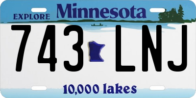 MN license plate 743LNJ