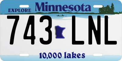 MN license plate 743LNL