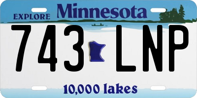 MN license plate 743LNP