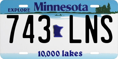 MN license plate 743LNS