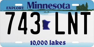 MN license plate 743LNT