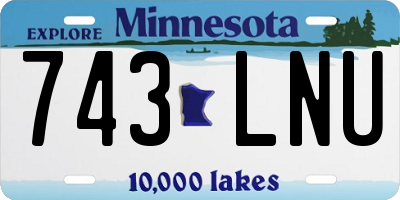 MN license plate 743LNU