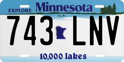 MN license plate 743LNV