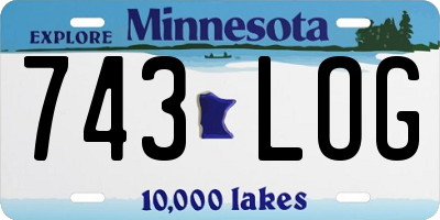 MN license plate 743LOG