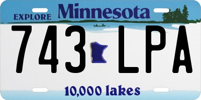 MN license plate 743LPA