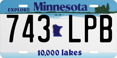 MN license plate 743LPB