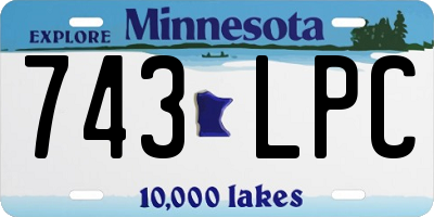 MN license plate 743LPC