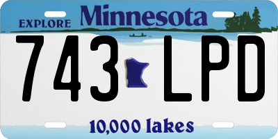 MN license plate 743LPD