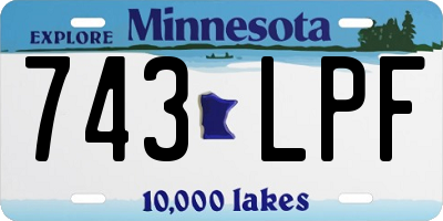 MN license plate 743LPF