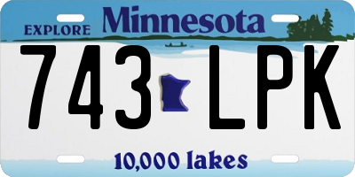 MN license plate 743LPK