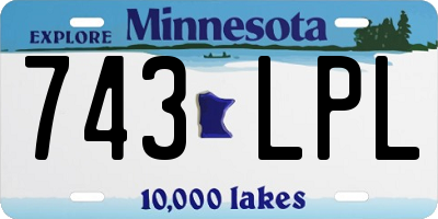 MN license plate 743LPL
