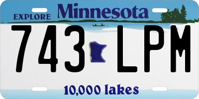 MN license plate 743LPM