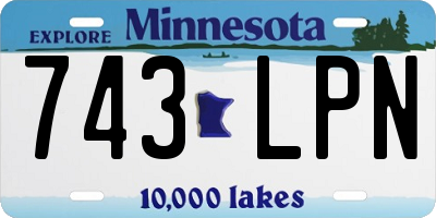 MN license plate 743LPN