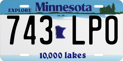 MN license plate 743LPO