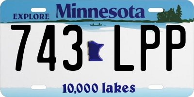 MN license plate 743LPP