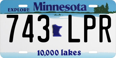 MN license plate 743LPR