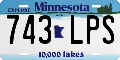 MN license plate 743LPS