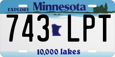 MN license plate 743LPT
