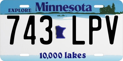 MN license plate 743LPV