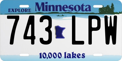 MN license plate 743LPW