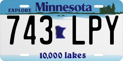 MN license plate 743LPY