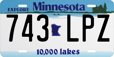 MN license plate 743LPZ