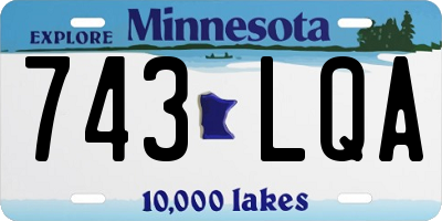 MN license plate 743LQA