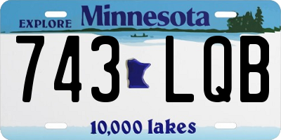 MN license plate 743LQB