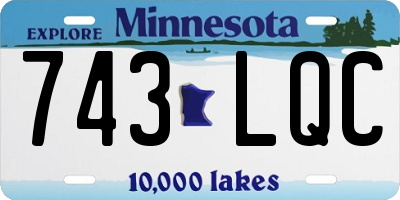 MN license plate 743LQC