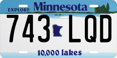 MN license plate 743LQD