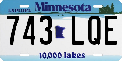 MN license plate 743LQE
