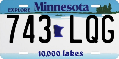 MN license plate 743LQG