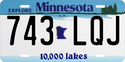 MN license plate 743LQJ