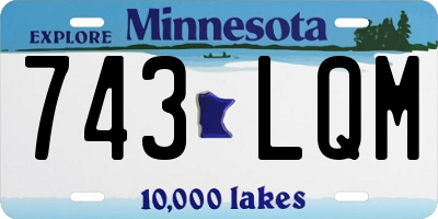 MN license plate 743LQM