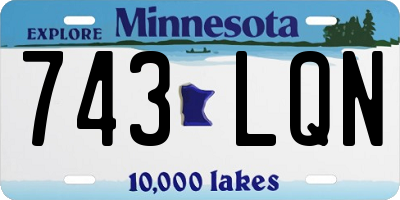 MN license plate 743LQN