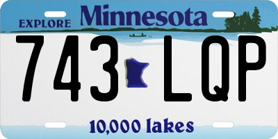 MN license plate 743LQP