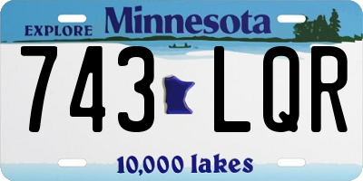 MN license plate 743LQR