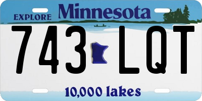 MN license plate 743LQT