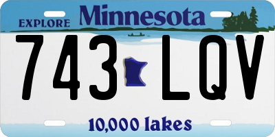 MN license plate 743LQV
