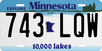 MN license plate 743LQW