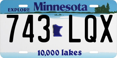 MN license plate 743LQX