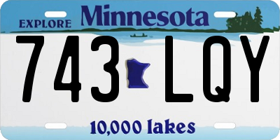 MN license plate 743LQY