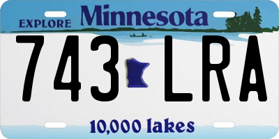 MN license plate 743LRA