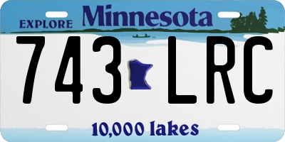 MN license plate 743LRC