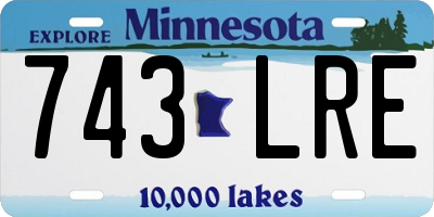 MN license plate 743LRE