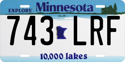 MN license plate 743LRF