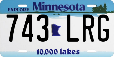 MN license plate 743LRG