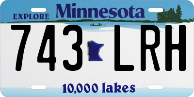 MN license plate 743LRH