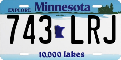 MN license plate 743LRJ