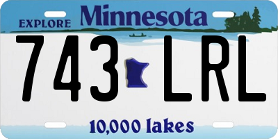 MN license plate 743LRL